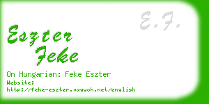 eszter feke business card